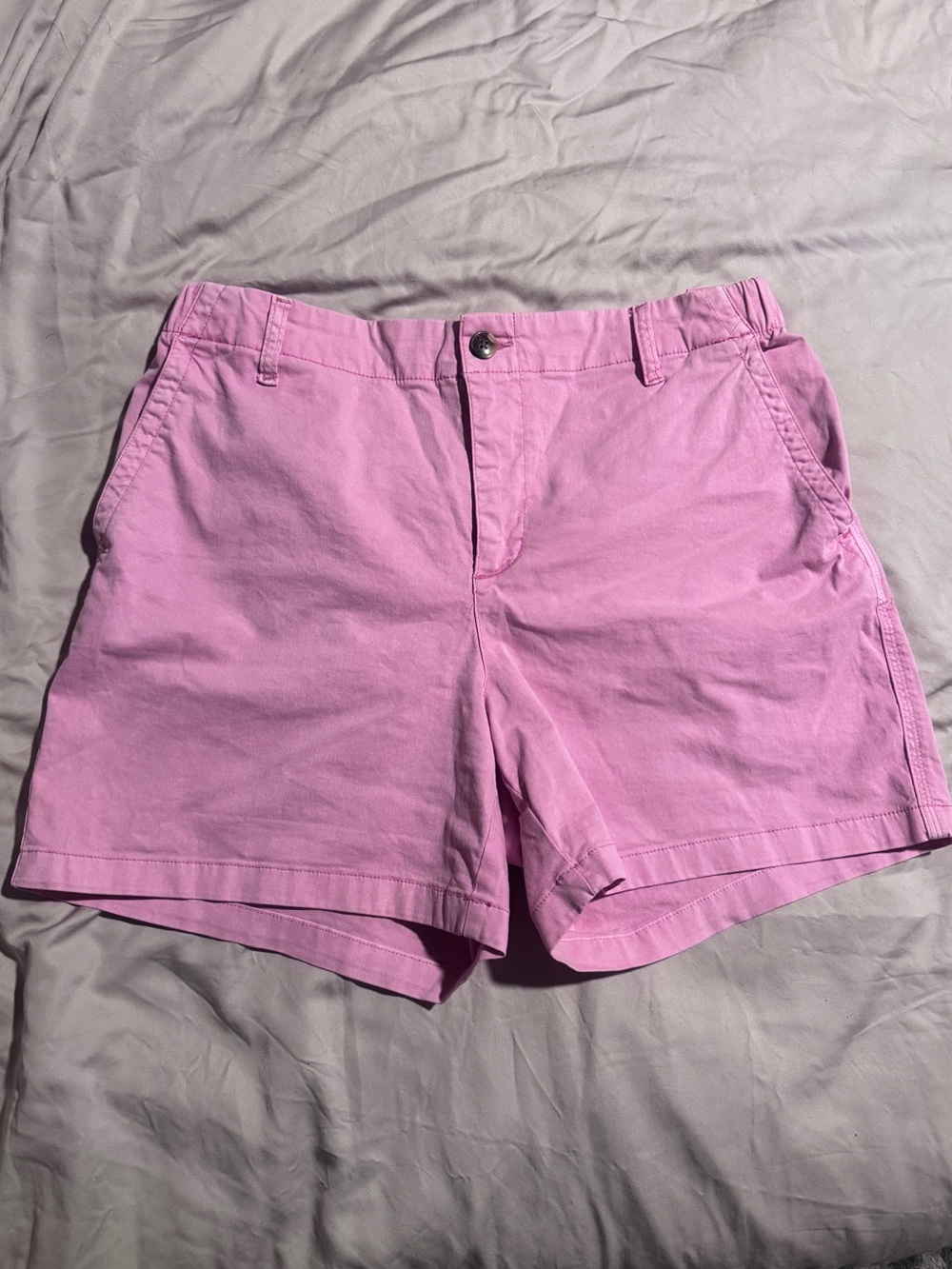Old Navy Pink “Everyday” High-Waist Cotton Blend Chino Shorts
